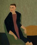 Seated Figure on Green Chair - Details