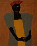 Standing Woman in Grey Coat - Details