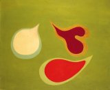 Three Moving Forms on Green Ground - Details