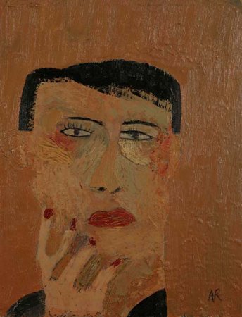 Portrait with Painted Nails - Details