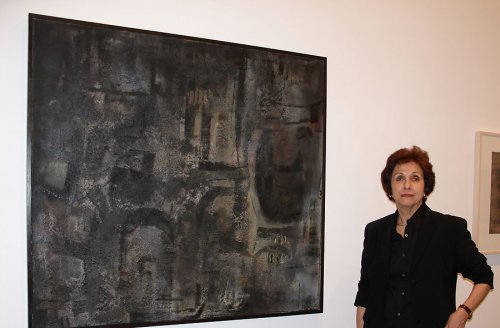 The artist at her solo exhibition at England & Co in 2006 - image The artist at her solo exhibition at England & Co in 2006 - image