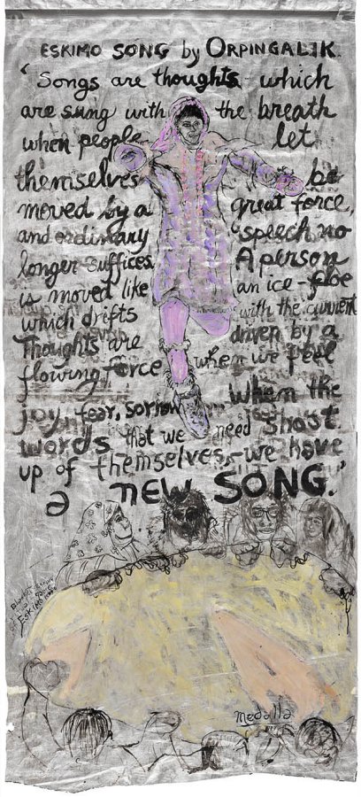 Poem Painting for Eskimo Carver - Details Poem Painting for Eskimo Carver - Details
