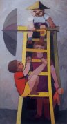 Children Playing with Ladder - Details
