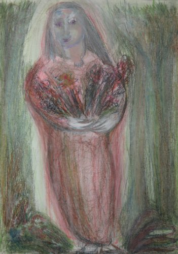 Standing Woman with Flowers - Details