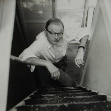 Klaus Friedeberger in his Chelsea studio, c1962<br>Photograph by Julie Friedeberger - image Klaus Friedeberger in his Chelsea studio, c1962<br>Photograph by Julie Friedeberger - image