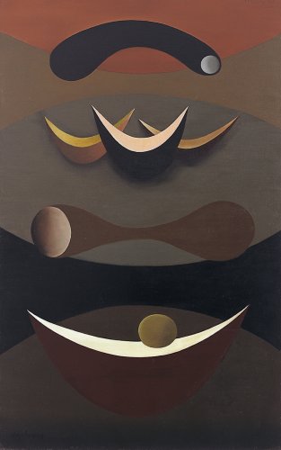 Composition in Black, Green and Brown - Details