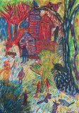 Untitled (Village Scene) - Details