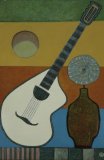 Guitar, Vase and Moon - Details