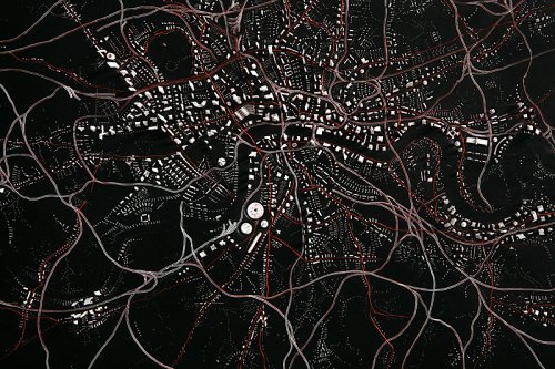 Untitled (London 1848, roads in red) - Details