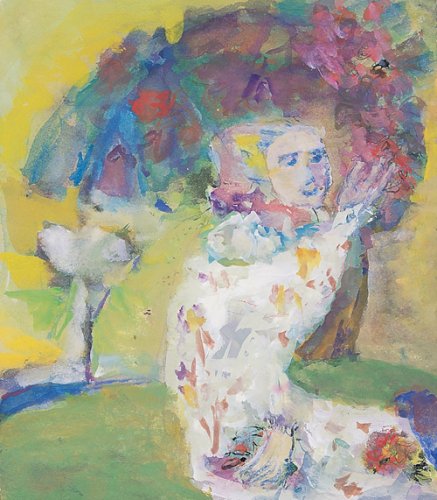 Woman in Flowered Robe - Details