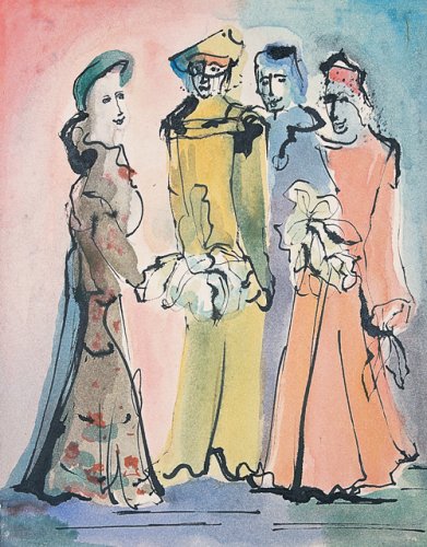 Four Actors in Costume - Details