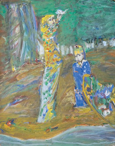Two Figures in a Wood - Details
