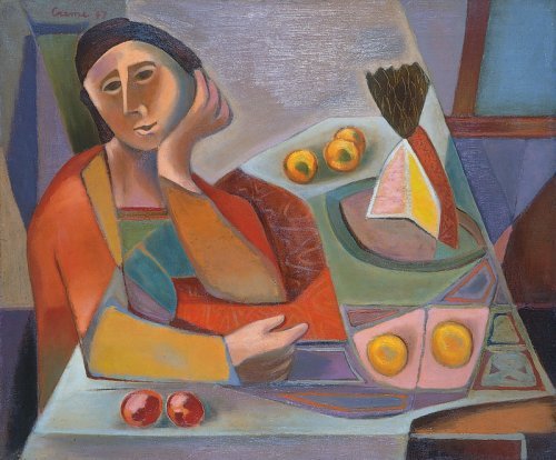 Woman at a Table - Details