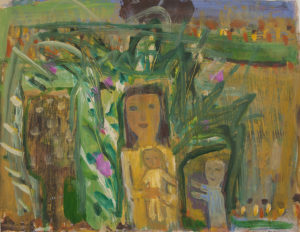 Untitled (mother and children in a landscape)