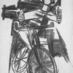 Klaus Friedeberger: Study for Bicycle Warrior (1960). British Museum collection.