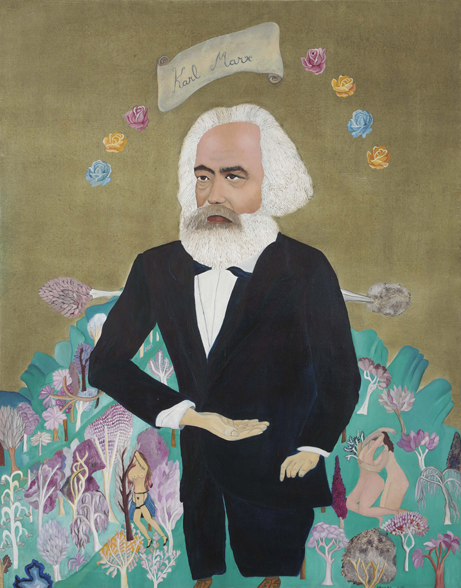 Karl Marx by Cecila Vicuña, Solomon R Gugenheim Museum