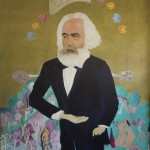\'Karl Marx\' by Cecilia Vicuña at England & Co, London.