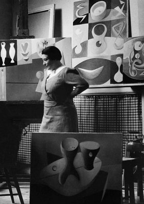 Paule Vézelay in her studio, 1934. England & Co.