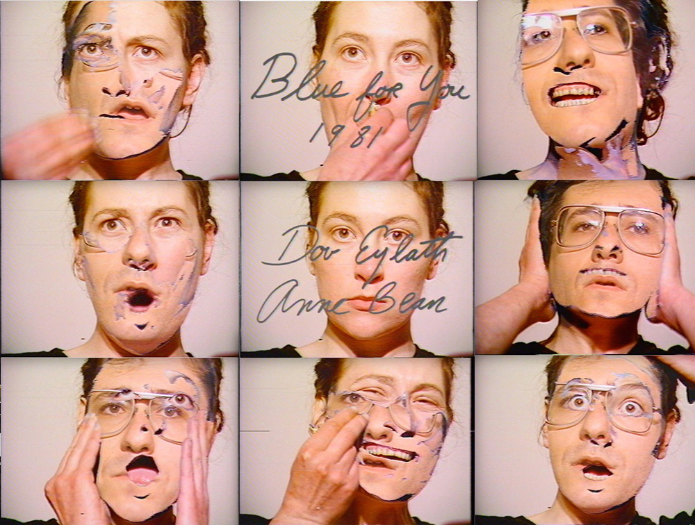 w Bean Eylath Blue For You Anne Bean & Dov Eylath: Blue for You (video stills), 1981.