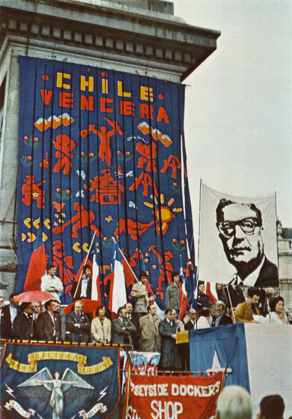 John Dugger banner art in Antwerp exhibition of 'Art and the Social Fabric'