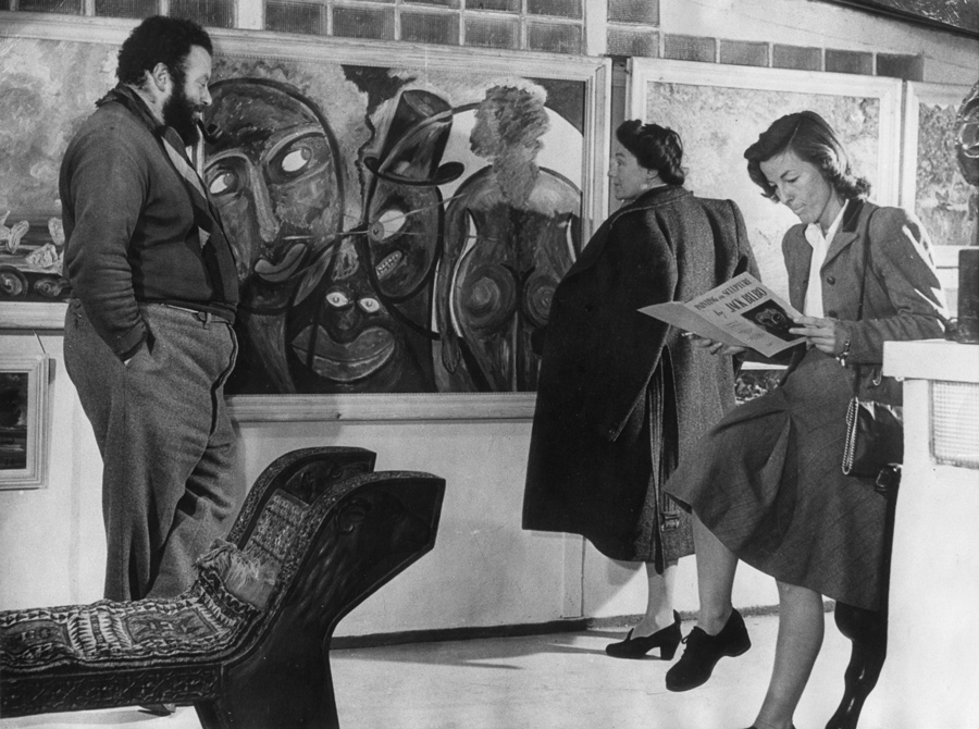 Jack Bilbo in his atelier in Weybridge, England Jack Bilbo, c1948. The Modern Art Gallery talk.