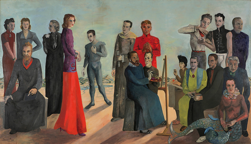 Néo-Romantics exhibition: England & Co has loaned L'Ensemble (1938) by Sir Francis Rose to the exhibition at the Musée Marmottan Monet, Paris (until 18 June). The work (oil on canvas, 79 x 138 inches) depicts, from left: Madame Wellington Koo, Emmy Sommermann, Russell Hitchcock, Natalie Barney, Diana Varé, Serge Lifar, George Maratier, Francis Rose, Christian Bérard, Pavel Tchelitchev, Alice B. Toklas, Gertrude Stein, Jean Cocteau, Louis Bromfield, Tyrone Power, Virgil Thompson, Francis Picabia, Billy Mayor. Exhibited in 1939 at Le Petit Palais Musée des Beaux Arts, Paris. News>>