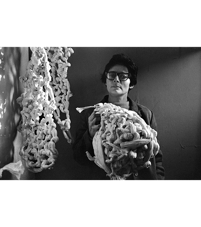 Mira Schendel photographed by Clay Perry. England & Co.