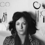 wfa-Judy-Clark-with-tools-1972 Judy Clark: British artist c1972. England & Co gallery.